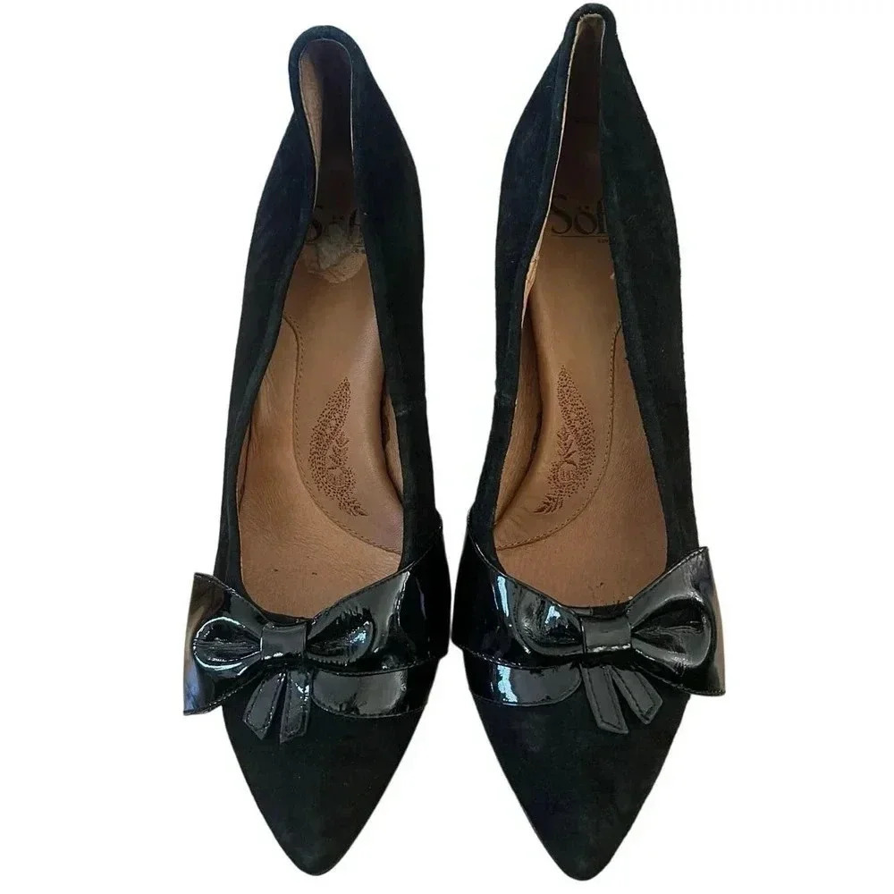 Sofft Women's Black Leather Upper Amalfi Pumps Heels Size 9.5M